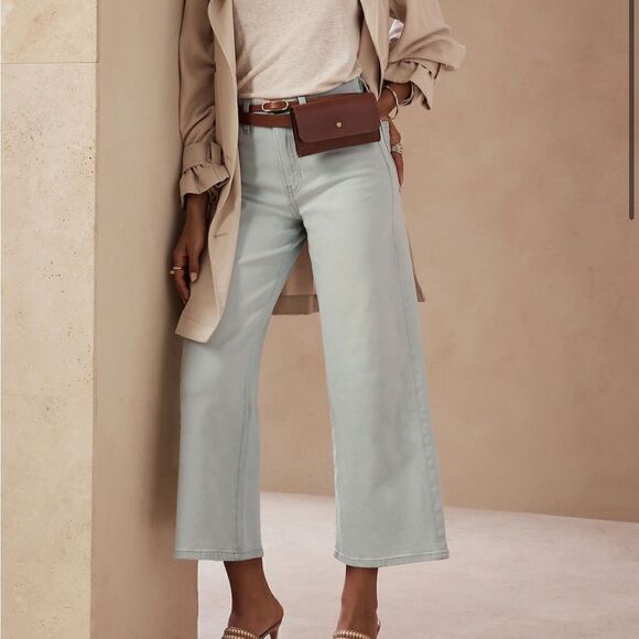 Banana Republic Factory Denim - Banana Republic Wide-Leg Crop Jean